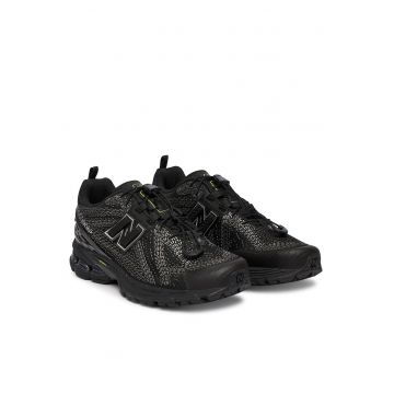 Pantofi sport dama -  piele ecologica - negru - amortizare excelenta