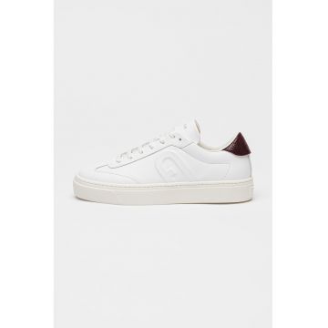 Pantofi sport de piele cu logo Enjoy - Alb/Violet