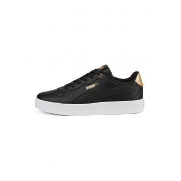 Pantofi sport de piele ecologica cu aspect deteriorat Skye Clean - Auriu/Negru