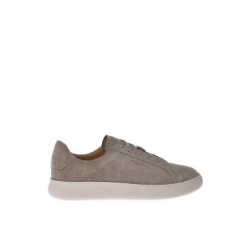 Pantofi sport de piele intoarsa cu varf rotund - Bej
