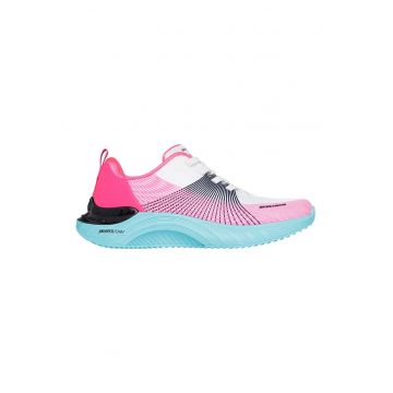Pantofi sport din material textil cu garnituri cu aspect metalizat Snoop Ace-Cyber Walker - Alb/Negru/Fucsia