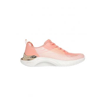 Pantofi sport din material textil cu garnituri cu aspect metalizat Snoop Ace-Cyber Walker - Roz somon/Alb murdar