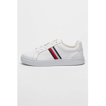 Pantofi sport din piele cu logo - Alb