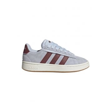 Pantofi sport Grand Court Alpha de piele intoarsa ecologica - Visiniu/Gri deschis