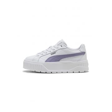 Pantofi sport Karmen II flatform de piele - Violet/Alb optic