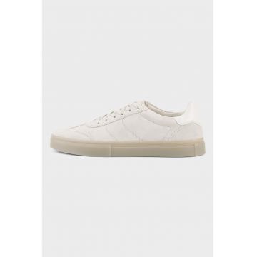 Pantofi sport low-cut din piele intoarsa Cody - Alb fildes