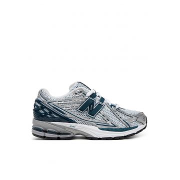 Pantofi sport unisex -  piele ecologica - argintiu -