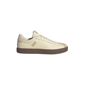 Pantofi sport VL Court 3.0 cu detalii de piele intoarsa - Bej deschis/Galben mustar
