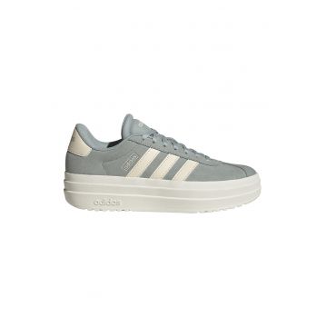 Pantofi sport VL Court Bold flatform din piele intoarsa - Gri cenusiu/Alb murdar