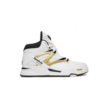Tenisi barbati 100255529 -  Piele naturala - Alb/Auriu
