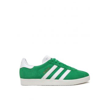 Tenisi barbati -  piele de caprioara - verde - talpa plata -