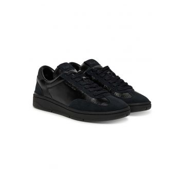 Tenisi barbati -  piele naturala - negru - design modern - durabilitate