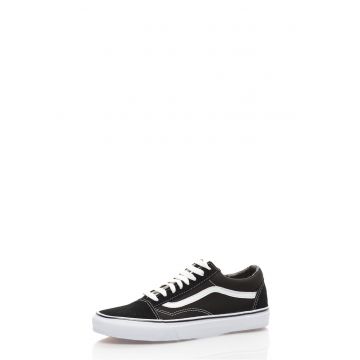 Tenisi cu cusaturi contrastante Old Skool VD3HY28 - Alb/Negru
