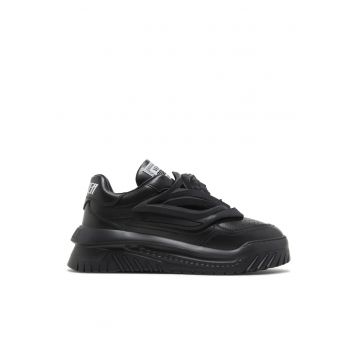 Odissea Logo Patch Men Black Sneakers - Negru