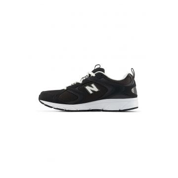 Pantofi sport 408 cu insertii din plasa - Negru