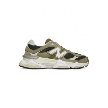 Pantofi sport barbati -  piele intoarsa si textil - verde