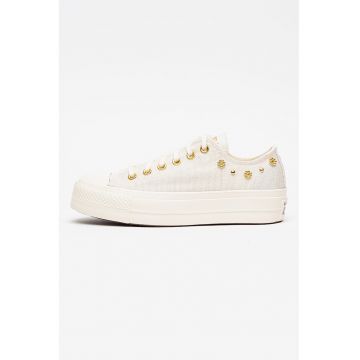Pantofi sport Chuck Taylor All Star Lift cu platforma - Auriu/Crem