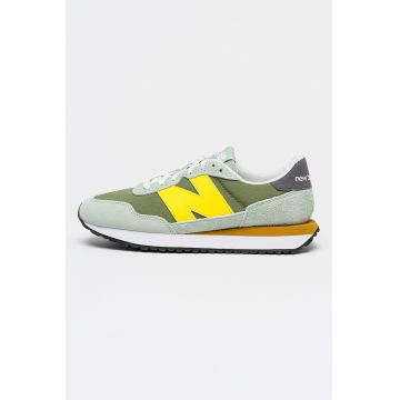 Pantofi sport cu garnituri din material textil - Galben sofran/Gri carbune/Verde englez/Verde persan