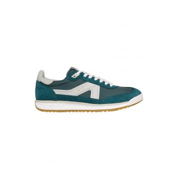 Pantofi sport cu insertii de piele intoarsa SKX 92 Spective - Alb/Verde englez/Verde feriga