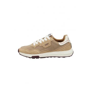 Pantofi sport cu insertii din piele intoarsa Youtron - Bej