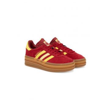 Pantofi sport cu platforma din piele intoarsa Gazelle