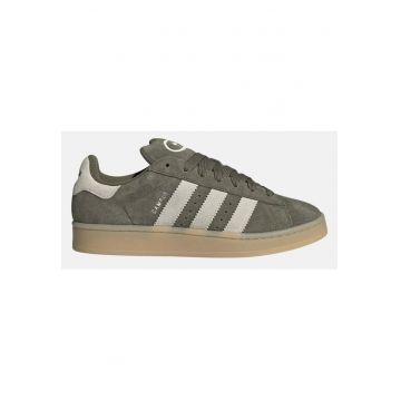 Pantofi sport cu sireturi - din piele intoarsa Campus 00s - Verde masliniu inchis