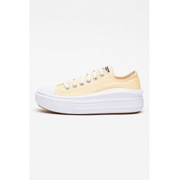 Pantofi sport din panza cu platforma Chuck Taylor All Star Move - Galben pal