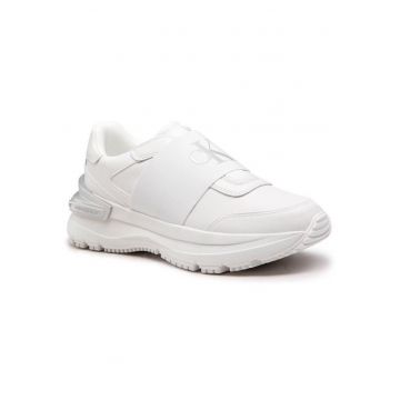Pantofi sport din piele cu banda elastica -