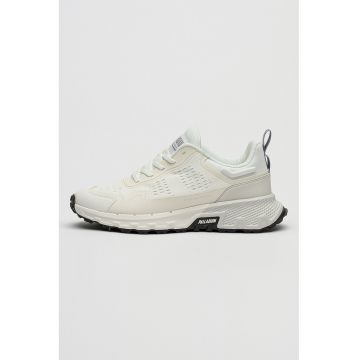 Pantofi sport Off Runner Vent cu insertii din plasa - Alb/Bej