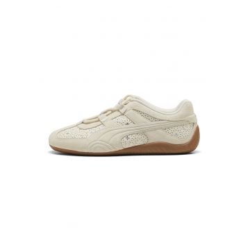 Pantofi sport Speedcat Go cu garnituri de piele intoarsa si strasuri - Bej