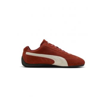 Pantofi sport Speedcat OG unisex din piele intoarsa - Alb fildes/Caramiziu