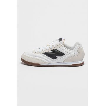Pantofi sport unisex de piele si piele intoarsa RC- - Negru/Gri deschis/Alb murdar