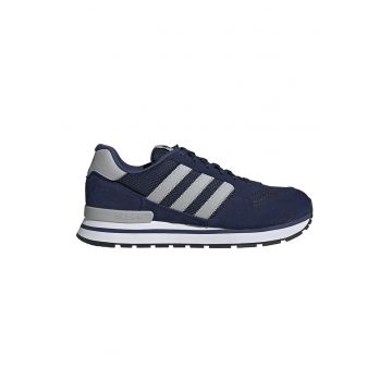 Pantofi sport ZX 500 RS cu garnituri de piele intoarsa - Gri deschis/Albastru inchis/Alb optic