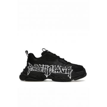 Sneakers Femei -  Triple S Diy Metal - Alb/Negru