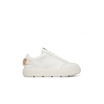 Tenisi dama -  piele naturala - alb - material sintetic