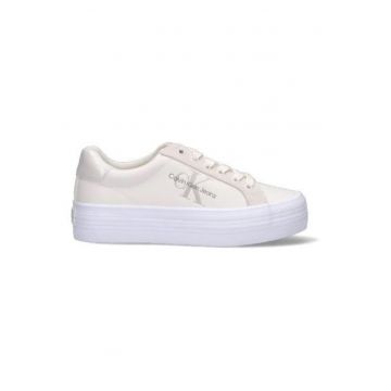 Tenisi din material sintetic si talpa flatform -
