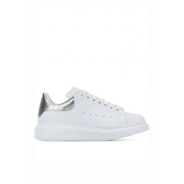 Tenisi femei -  Oversized Croco - Alb/Argintiu