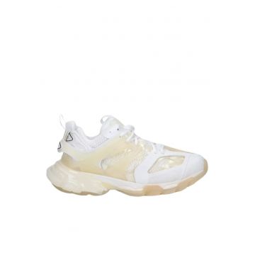 Track Clear Sole White Men Sneakers - Alb