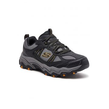 Bocanci trekking barbati  negru-gri - textil