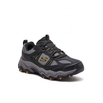 Bocanci trekking barbati  negru-gri - textil