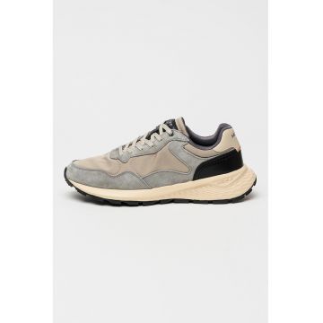 Pantofi sport City Mkii de piele intoarsa cu insertii din material textil - Maro taupe/Gri inchis