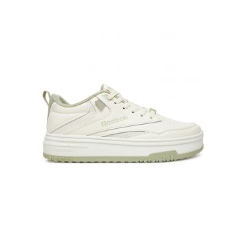 Pantofi sport dama  model REE VAMP - piele natuasdfrala - verde - Verde/Ecru