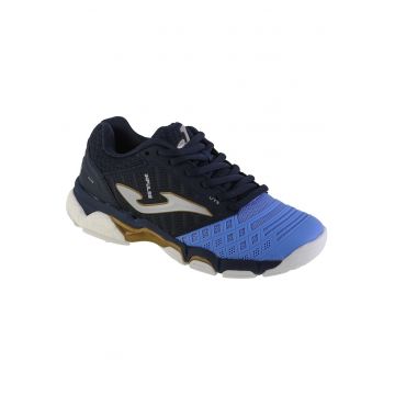 Pantofi sport dama pentru volei de interior -  Textil - Negru/Violet - Albastru