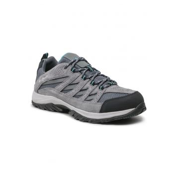 Pantofi sport dama -  traperi - piele naturala - gri - textil - Gri