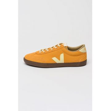 Pantofi sport de piele intoarsa cu detaliu perforat - Portocaliu dovleac