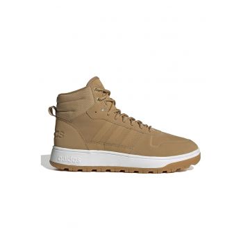 Pantofi sport de piele nabuc si material textil Frozetics - Maro camel