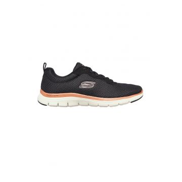 Pantofi sport de plasa Flex Appeal 4.0 - Negru/Roz somon
