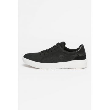 Pantofi sport de plasa si piele nabuc Seneca Bay - Negru stins