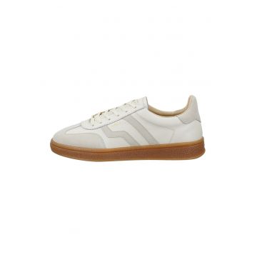 Pantofi sport low-cut cu garnituri din piele intoarsa Cuzima - Gri deschis/Alb optic