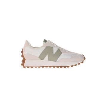 Pantofi sport low-cut cu model monograma - Alb murdar/Roz pal/Verde sparanghel